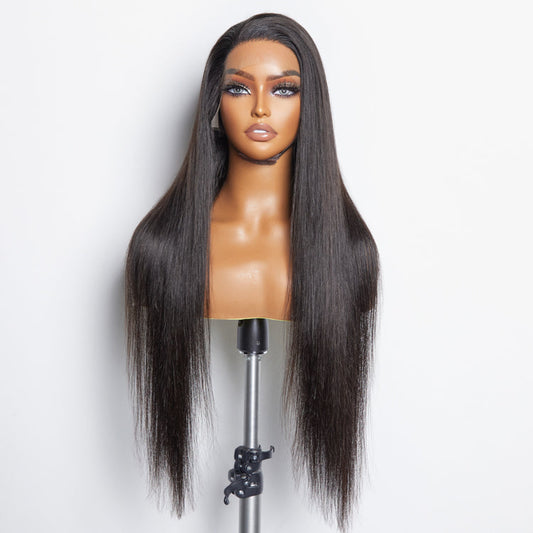 13x6 Glueless 3D Cap Pre-bleached Straight Transparent Lace Front Wig 150% Density