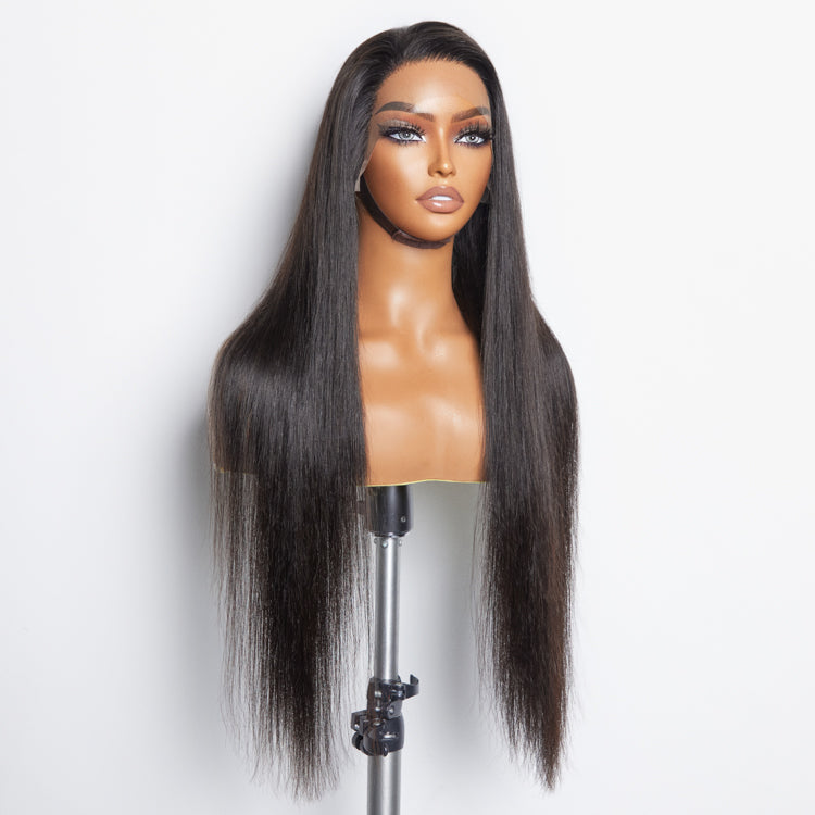 13x6 Glueless 3D Cap Pre-bleached Straight Transparent Lace Front Wig 150% Density