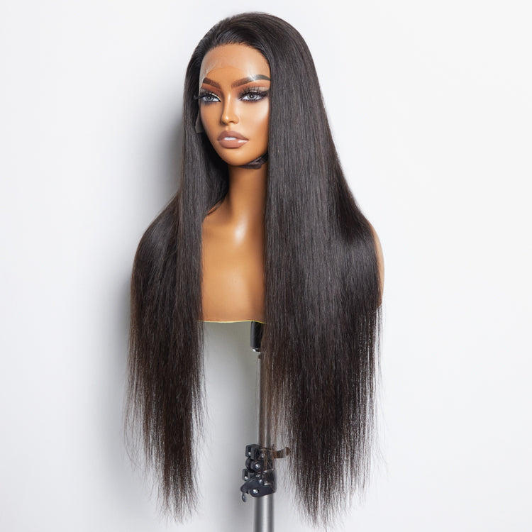 13x6 Glueless 3D Cap Pre-bleached Straight Transparent Lace Front Wig 150% Density