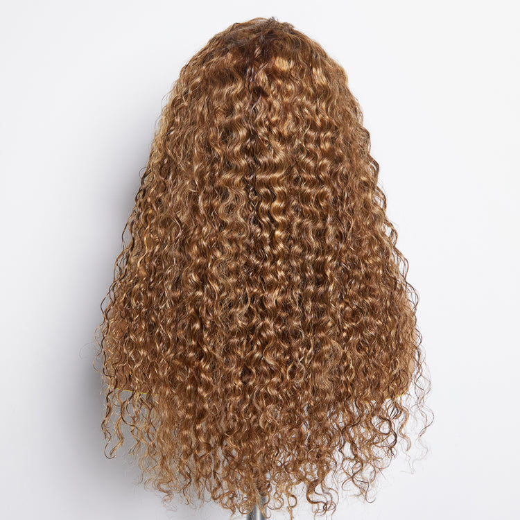 22-24 Inch Pre-Plucked 13"x4" Lace Front Water Wavy Wig Free Part 150% Density-100% Human Hair