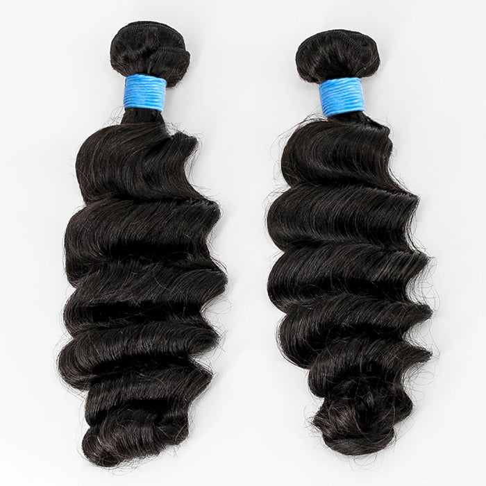 14-26 Inch Ocean Wavy Virgin Brazilian Hair #1B Natural Black