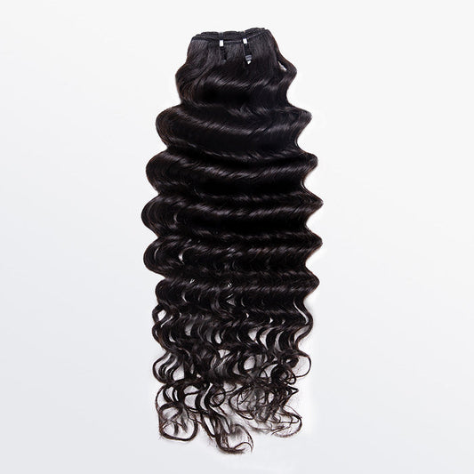 18-30 Inches Raw Vietnam Hair Bundles Deep Wavy #1B Natural Black