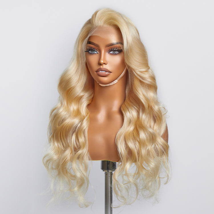 16-30 Inch Pre-Plucked 13"x4" #613 Body Wavy Lace Frontal Wigs 150% Density-100% Human Hair