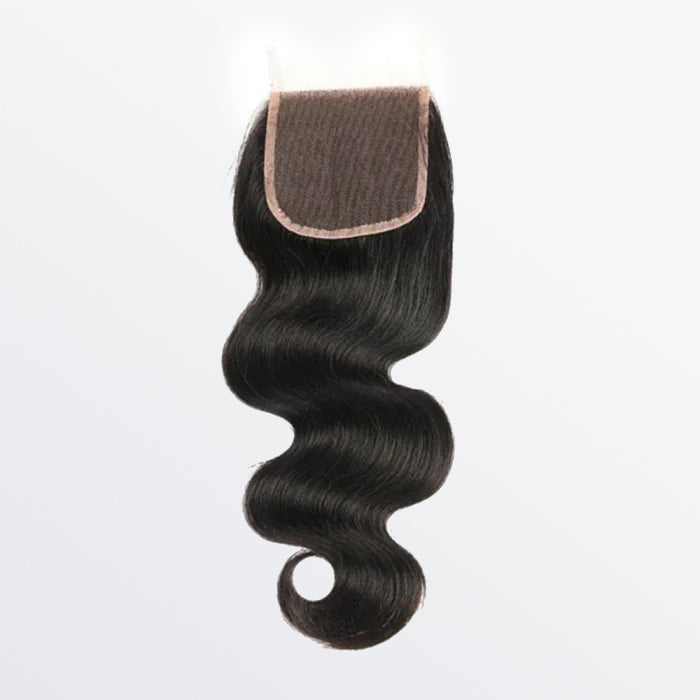 14-20 Inch 4" x 4" HD Body Wave Free Parted Lace Closure #1B Natural Black