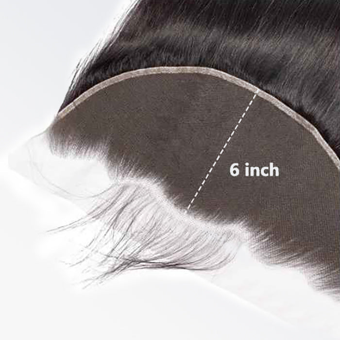 14-20 Inch 13" x 6" HD Straight Free Parted Frontal #1B Natural Black