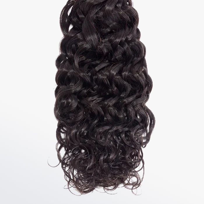 10-30 Inch Water Wave Virgin Brazilian Hair #1B Natural Black