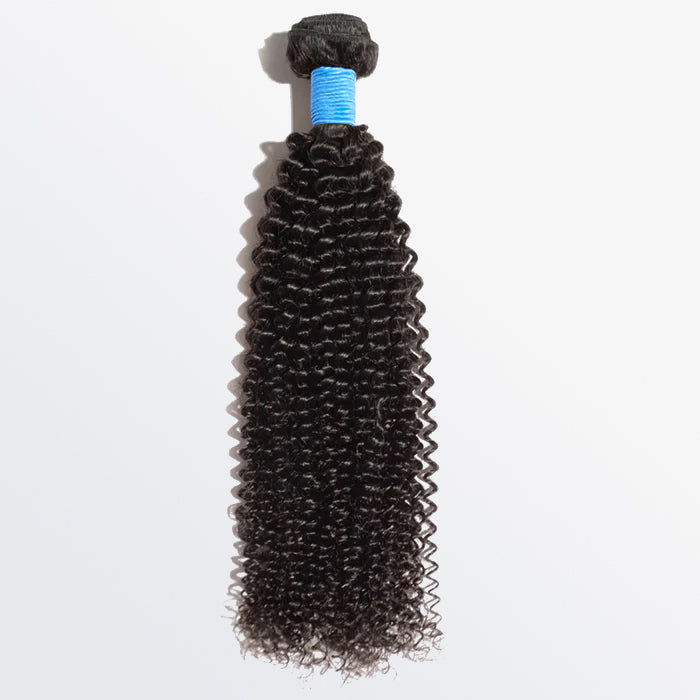 10-30 Inch Kinky Curly Virgin Brazilian Hair #1B Natural Black