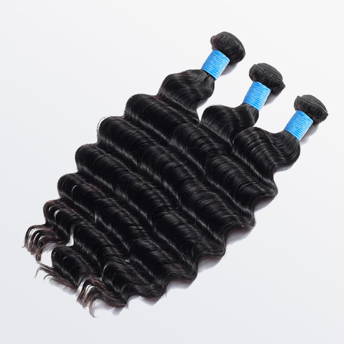 12-26 Inch Loose Deep Virgin Brazilian Hair #1B Natural Black